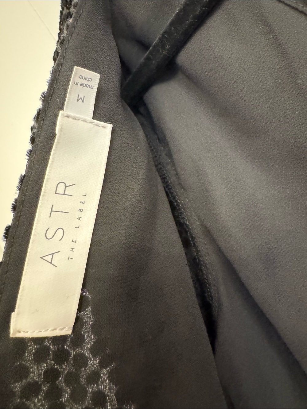 Astr Black Beaded Open Tie-Back Top - Picture 4 of 5